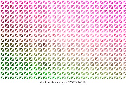 Light Pink, Blue vector cover in polygonal style. Triangles on abstract background with colorful gradient. Smart design for your business advert.