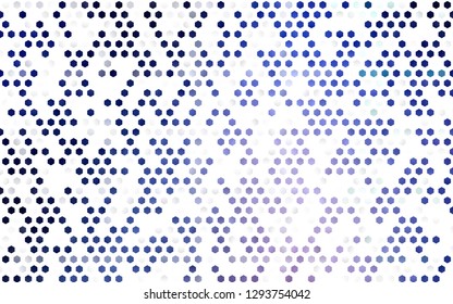Light Pink, Blue vector cover with set of hexagons. Illustration with set of colorful hexagons. Pattern for ads, leaflets.