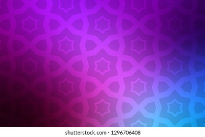 Light Pink, Blue vector cover with small and big stars. Shining colored illustration with stars. Pattern for websites, landing pages.