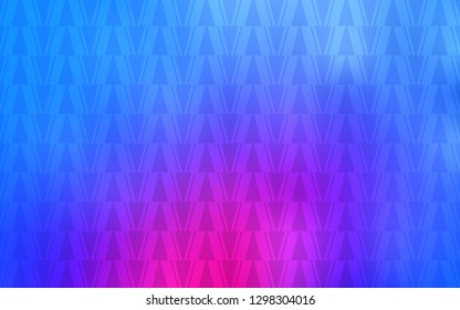 Light Pink, Blue vector cover with polygonal style. Beautiful illustration with triangles in nature style. Pattern for booklets, leaflets