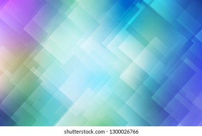 Light Pink, Blue vector cover with stright stripes. Glitter abstract illustration with colored sticks. Smart design for your business advert.