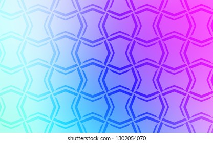 Light Pink, Blue vector cover with stright stripes. Shining colored illustration with sharp stripes. Template for your beautiful backgrounds.