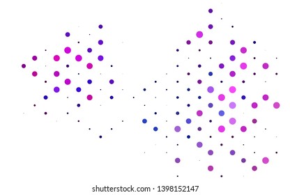 Light Pink, Blue vector cover with spots. Beautiful colored illustration with blurred circles in nature style. Pattern for ads, leaflets.