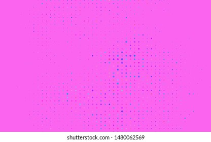 Light Pink, Blue vector cover with spots. Illustration with set of shining colorful abstract circles. Pattern of water, rain drops.