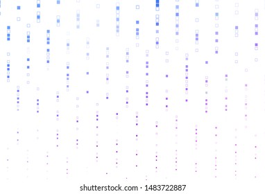 Light Pink, Blue vector cover with polygonal style. Illustration with set of colorful rectangles. Background for cell phones.