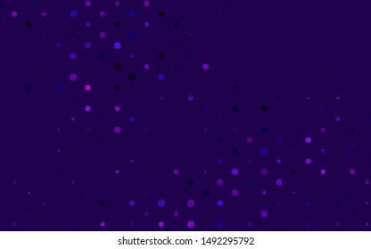 Light Pink, Blue vector cover with spots. Beautiful colored illustration with blurred circles in nature style. Pattern for ads, leaflets.
