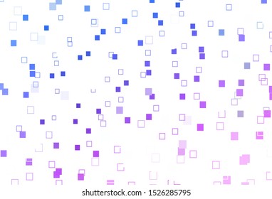 Light Pink, Blue vector cover with polygonal style. Decorative design in abstract style with rectangles. Smart design for your business advert.