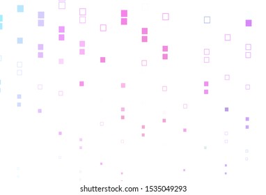 Light Pink, Blue vector cover with polygonal style. Rectangles on abstract background with colorful gradient. Pattern for commercials.