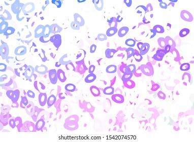 Light Pink, Blue vector cover with spots. Blurred bubbles on abstract background with colorful gradient. Design for business adverts.