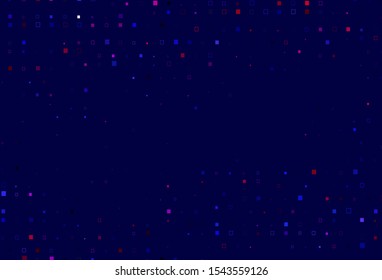 Light Pink, Blue vector cover with polygonal style. Illustration with set of colorful rectangles. Best design for your ad, poster, banner.