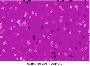 Light Pink, Blue vector cover with spots. Blurred bubbles on abstract background with colorful gradient. Pattern of water, rain drops.