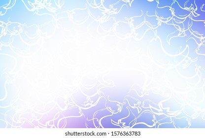 Light Pink, Blue vector cover with chili peppers. Decorative shining illustration with peppers on abstract template. Pattern for ads of breakfast, lunch, dinner.