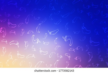 Light Pink, Blue vector cover with chili peppers. Beautiful colored illustration with peppers in doodle style. Pattern for ads of breakfast, lunch, dinner.