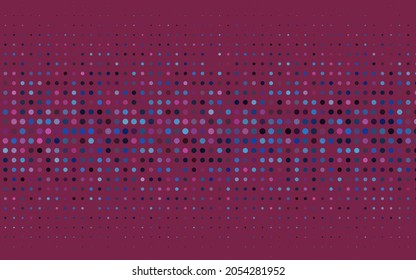 Light Pink, Blue vector cover with spots. Glitter abstract illustration with blurred drops of rain. Template for your brand book.