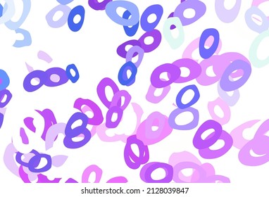 Light Pink, Blue vector cover with spots. Glitter abstract illustration with blurred drops of rain. Completely new template for your brand book.