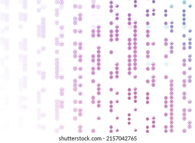 Funda vectorial azul rosa claro con bonitos copos de nieve. Diseño decorativo borroso al estilo navideño con nieve. La plantilla se puede utilizar como fondo de año nuevo.