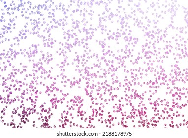 Light Pink, Blue vector cover with spots. Beautiful colored illustration with blurred circles in nature style. Pattern of water, rain drops.