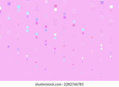 Light Pink, Blue vector cover with polygonal style. Rectangles on abstract background with colorful gradient. Pattern for commercials.