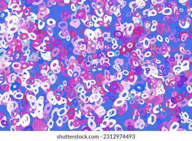 Light Pink, Blue vector cover with spots. Beautiful colored illustration with blurred circles in nature style. Completely new template for your brand book.