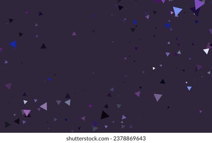 Tapa vectorial azul rosa claro en estilo poligonal. Ilustración de gradiente abstracta con triángulos. Patrón para comerciales.