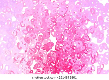 Light Pink, Blue vector cover with spots. Beautiful colored illustration with blurred circles in nature style. Pattern for beautiful websites.