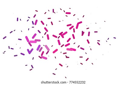 Light Pink, Blue vector cover with rounded stripes. Modern geometrical abstract illustration with staves. The pattern can be used for websites.