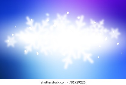 Light Pink, Blue vector cover with beautiful snowflakes. Modern geometrical abstract illustration with crystals of ice. New year design for your ad, poster, banner.