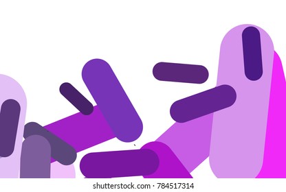 Light Pink, Blue vector cover with rounded stripes. Blurred decorative design in simple style with lines. Smart design for your business advert.