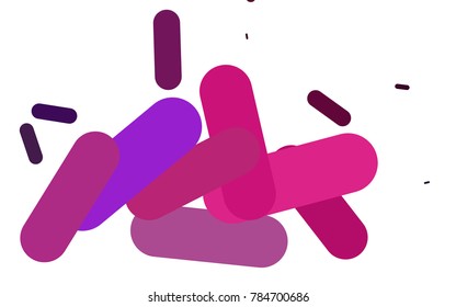 Light Pink, Blue vector cover with rounded stripes. Shining colored illustration with rounded stripes. Best design for your ad, poster, banner.
