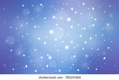 Light Pink, Blue vector cover with beautiful snowflakes. Modern geometrical abstract illustration with crystals of ice. The pattern can be used for new year ad, booklets.