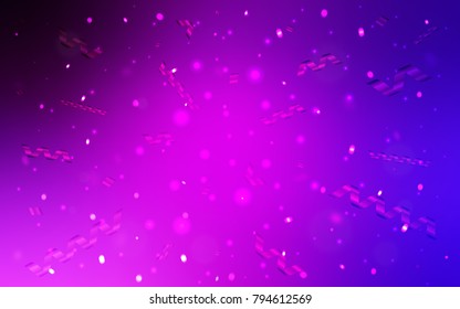 Light Pink, Blue vector cover with happy holiday ribbons. Modern geometrical abstract illustration with carnival ribbons. New design for ad, poster, banner of your Party.