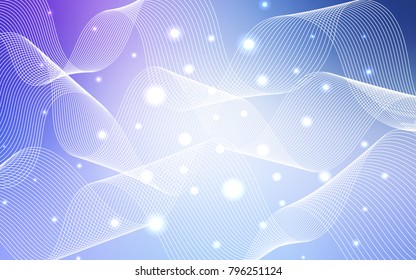 Light Pink, Blue vector cover with happy holiday ribbons. Decorative shining illustration with ribbons on abstract template. New design for ad, poster, banner of your Party.