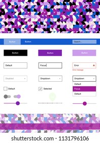 Light Pink, Blue vector design ui kit with dots. Beautiful ui ux kit with colorful dots in its header. Modern template for your landing page.