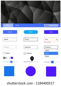 Light Pink, Blue vector design ui kit with mosaic. Decorative ui kit design in abstract style with colorful crystals. This sample is for your landing page.