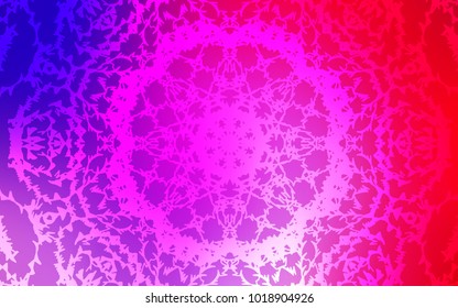 Light Pink, Blue vector doodle blurred background. A vague abstract illustration with doodles drawn by child in Indian style. Brand-new style for your business design.