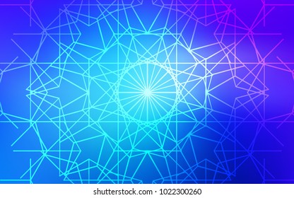 Light Pink, Blue vector doodle bright layout. A vague abstract illustration with doodles drawn by child in Indian style. The elegant pattern can be used as a part of a brand book.