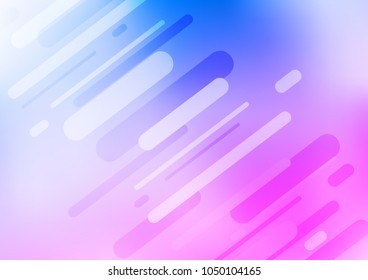 Light Pink, Blue vector doodle blurred template. Shining colored illustration with doodles in Zen tangle style. Hand painted design for web, leaflet, textile.
