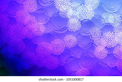 Light Pink, Blue vector doodle bright template. Glitter abstract illustration with doodles and flowers. A completely new template for your business design.