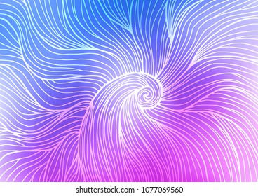 Light Pink, Blue vector doodle blurred template. Shining colored illustration with doodles in Zen tangle style. The completely new template can be used for your brand book.