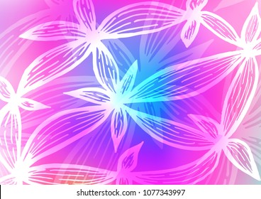 Light Pink, Blue vector doodle blurred background. Decorative shining illustration with doodles on abstract template. The completely new template can be used for your brand book.