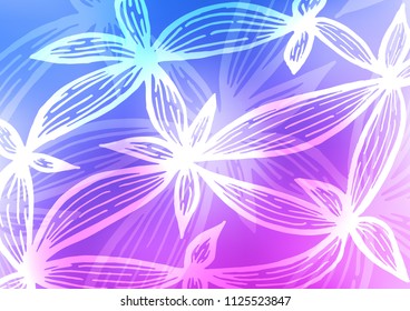 Light Pink, Blue vector doodle blurred template. An elegant bright illustration with lines in Natural style. Brand-new design for your business.