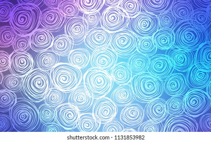 Light Pink, Blue vector doodle bright template. Creative illustration in blurred style with roses. The template can be used as a background for cell phones.