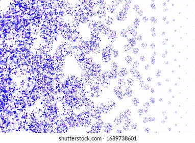 Light Pink, Blue vector doodle template with leaves. leaves on blurred abstract background with gradient. Hand painted design for web, wrapping.