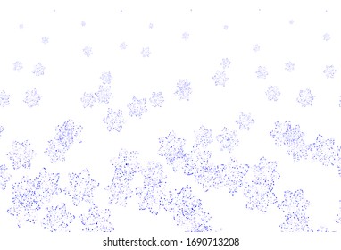 Light Pink, Blue vector doodle texture with flowers. Colorful illustration in doodle style with flowers. Pattern for wallpapers, coloring books.