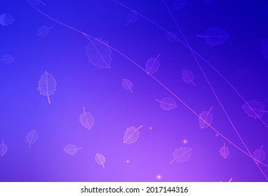 Light Pink, Blue vector doodle pattern with trees, branches. Sketchy doodle flowers on white background. Template for backgrounds of cell phones.