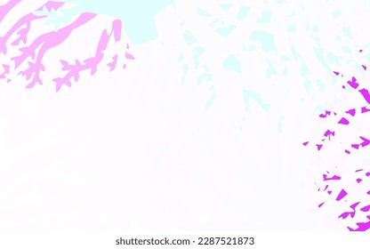 Light Pink, Blue vector doodle layout with branches, leaves. Leaves, branches in natural style on white background. Hand painted design for web, wrapping.