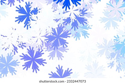 Light Pink, Blue vector doodle pattern with flowers. Colorful illustration in doodle style with flowers. Brand new style for your business design.