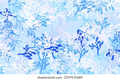 Light Pink, Blue vector doodle texture with leaves, branches. Colorful illustration in doodle style with leaves, branches. Doodle design for your web site.