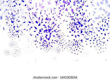 Light Pink, Blue vector elegant template with leaves. A vague abstract illustration with leaves in doodles style. Template for backgrounds of cell phones.