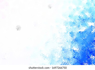 Planta elegante de vector azul claro con hojas. Ilustración abstracta brillante con hojas y ramas. Nuevo diseño para su negocio.